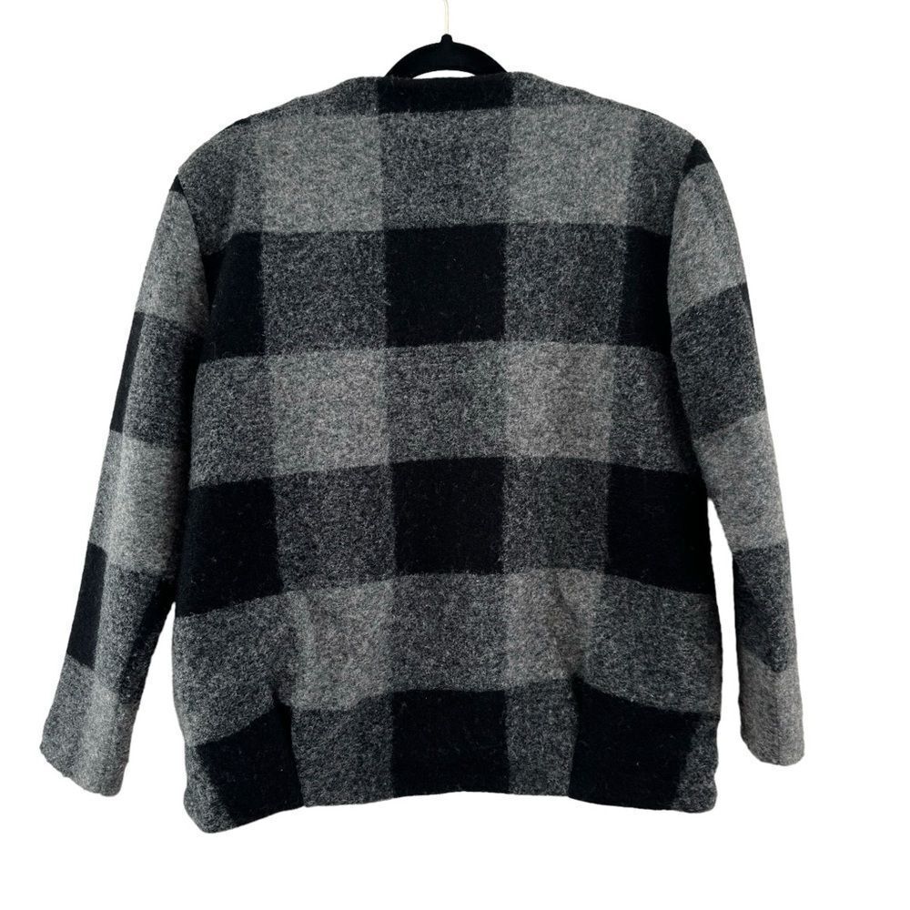Plaid Black and Gray Women's Jacket - Picture 2 of 8